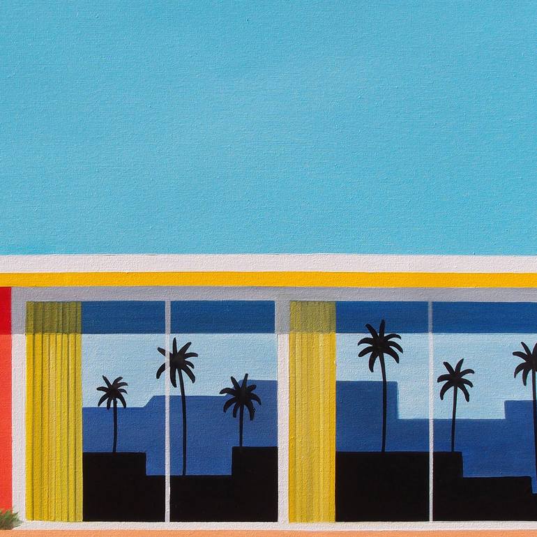 Original Pop Art Architecture Painting by Trevisan Carlo