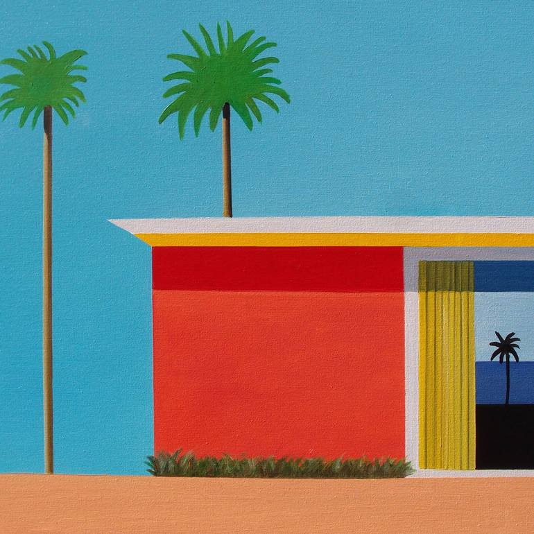 Original Pop Art Architecture Painting by Trevisan Carlo