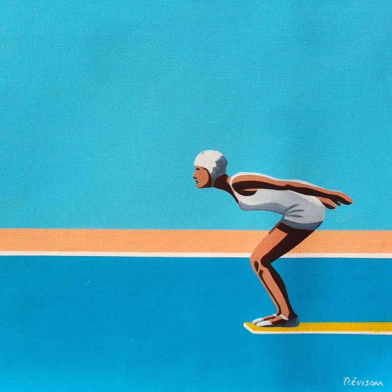 Original Surrealism Sport Painting by Trevisan Carlo