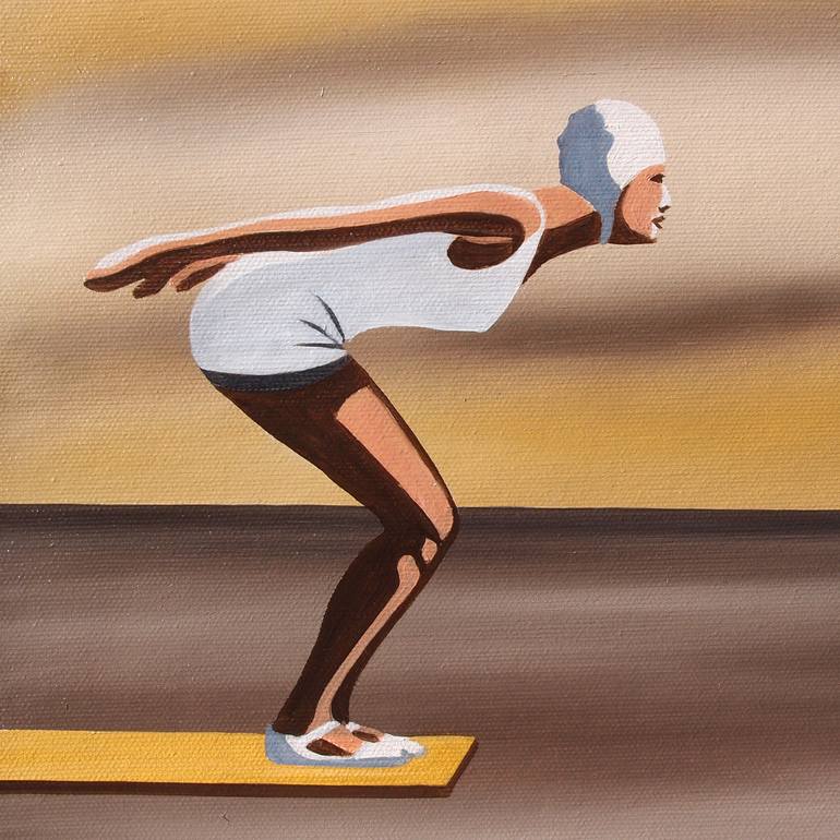 Original Surrealism Sport Painting by Trevisan Carlo