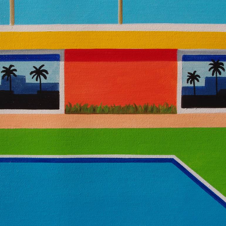 Original Pop Art Architecture Painting by Trevisan Carlo