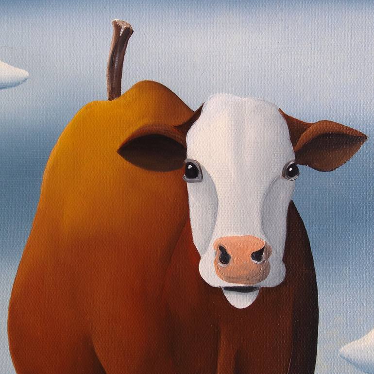 Original Cows Painting by Trevisan Carlo