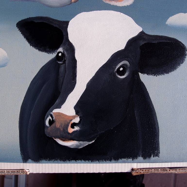 Original Cows Painting by Trevisan Carlo