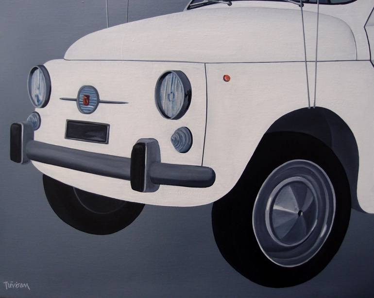 Original Surrealism Car Painting by Trevisan Carlo