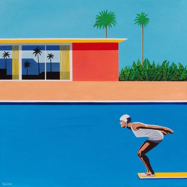 Original Pop Art Architecture Paintings by Trevisan Carlo