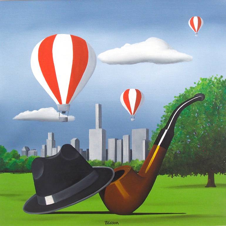 Original Surrealism Landscape Painting by Trevisan Carlo