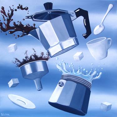 Original Surrealism Food & Drink Painting by Trevisan Carlo