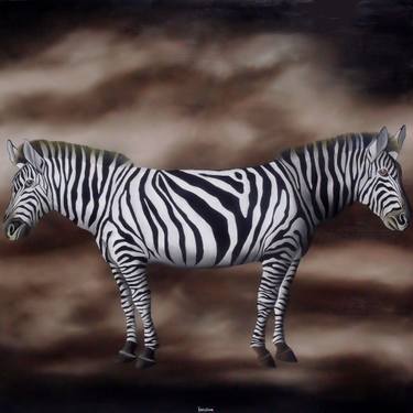 Original Surrealism Animal Painting by Trevisan Carlo