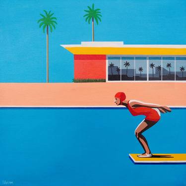 Original Pop Art Architecture Paintings by Trevisan Carlo
