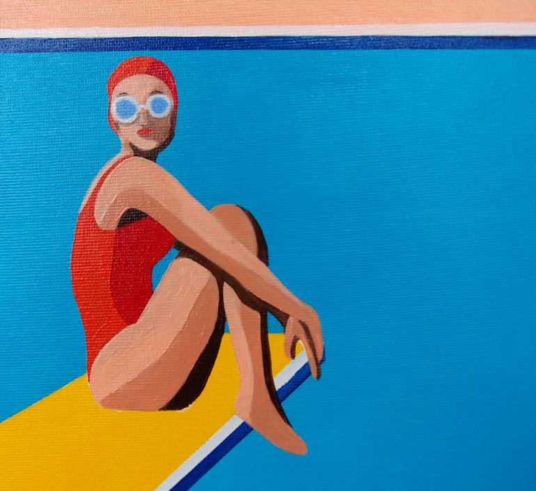 Original Pop Art Architecture Painting by Trevisan Carlo