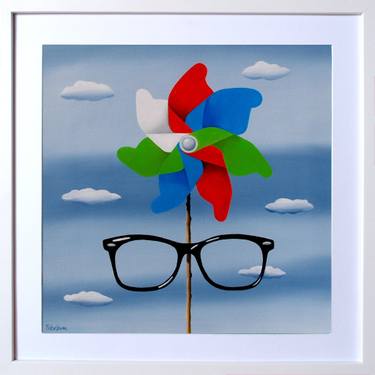 Original Surrealism Language Painting by Trevisan Carlo