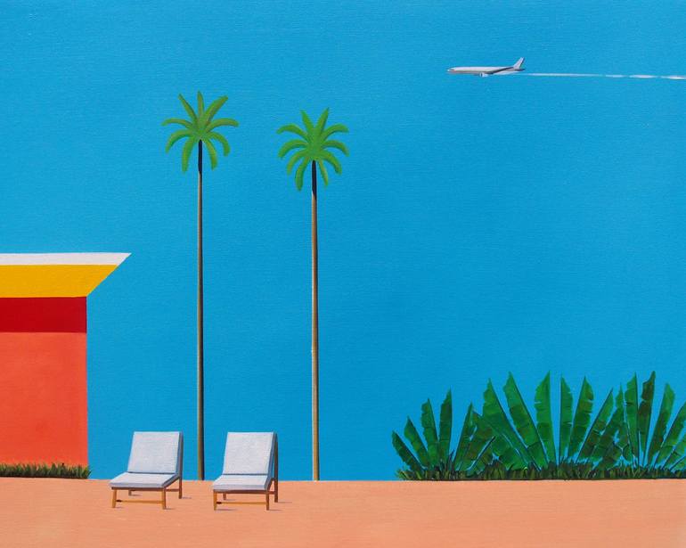 Original Pop Art Architecture Painting by Trevisan Carlo