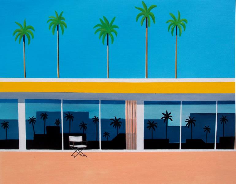 Original Pop Art Architecture Painting by Trevisan Carlo
