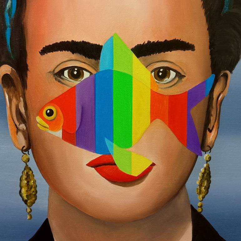 Original Surrealism Women Painting by Trevisan Carlo