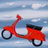 Red Vespa by Trevisan Carlo