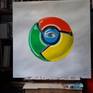 A big eye is at the center of the GOOGLE brand. This painting represents the big brother Google who watches us and enters our lives...