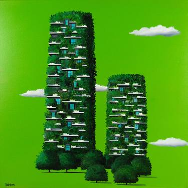 Original Surrealism Architecture Paintings by Trevisan Carlo