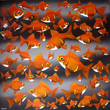 Saatchi Art Artist Trevisan Carlo; Painting, “Red fishes” #art