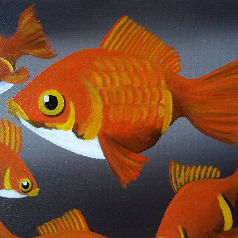 Original Fish Painting by Trevisan Carlo