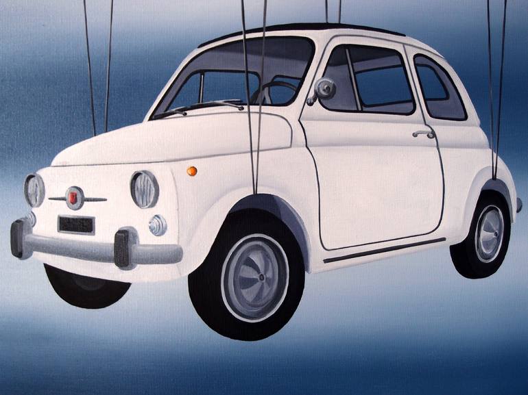 Original Surrealism Car Painting by Trevisan Carlo