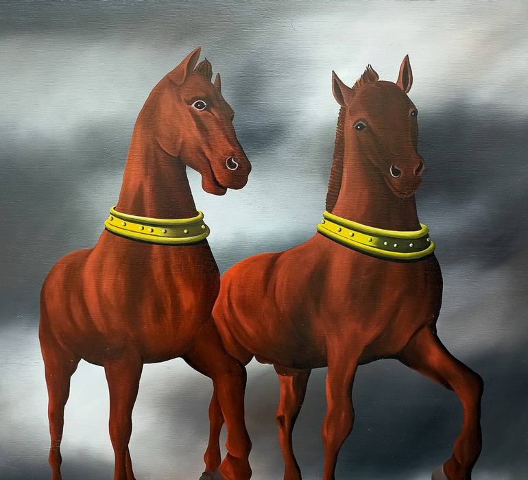 Original Horse Painting by Trevisan Carlo