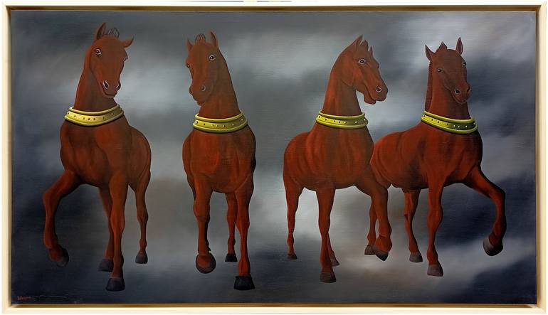 Original Horse Painting by Trevisan Carlo