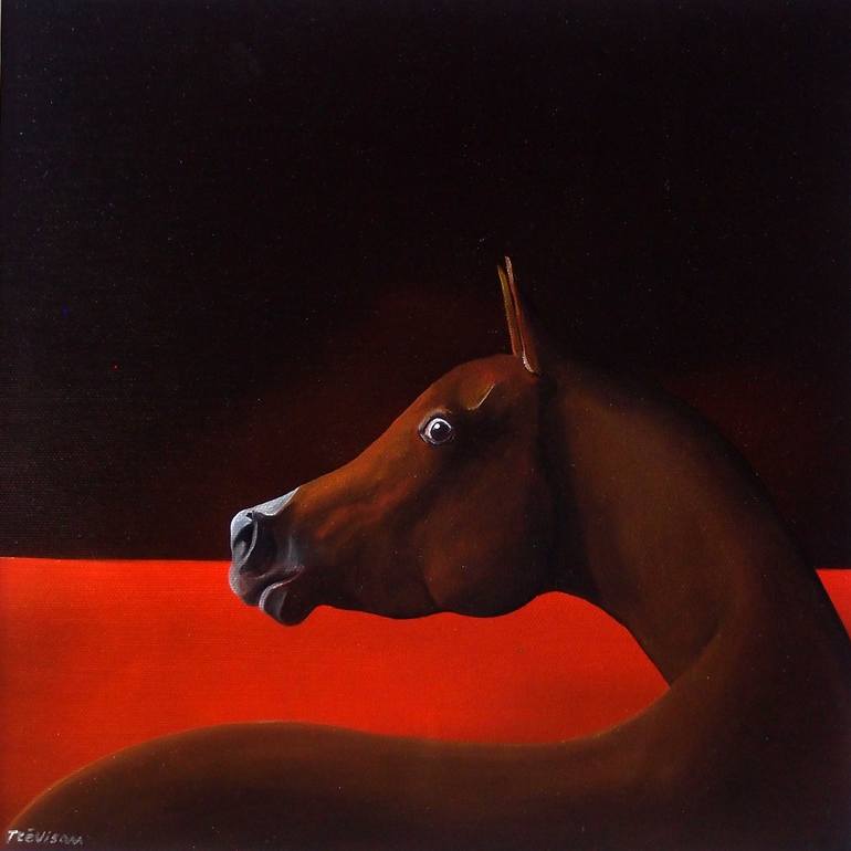 Original Surrealism Horse Painting by Trevisan Carlo