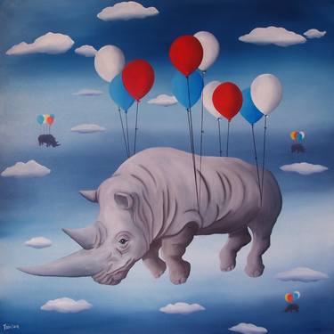 Original Surrealism Animal Paintings by Trevisan Carlo