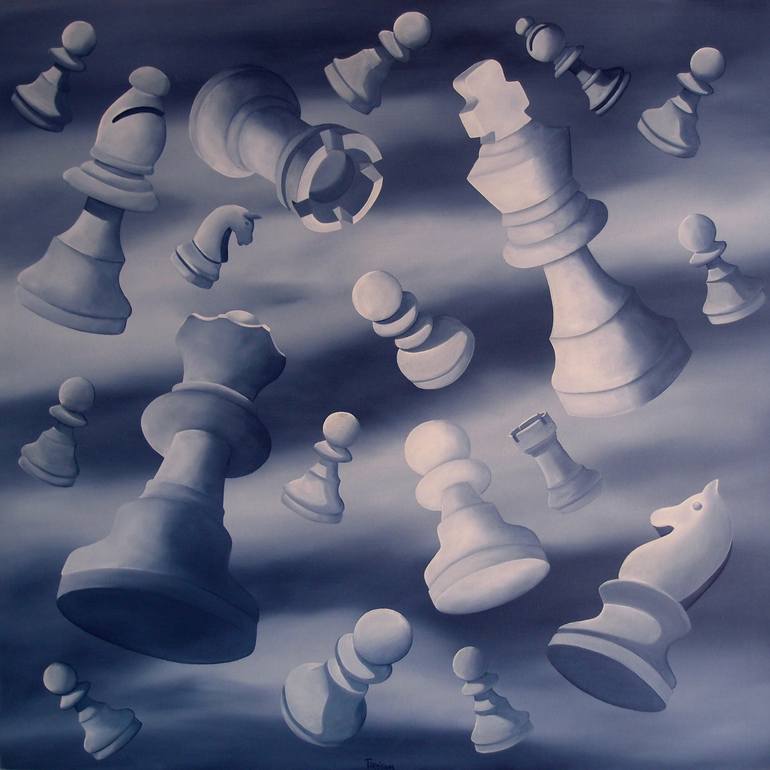 painting with queen  Composition art, Chess, Chess pieces