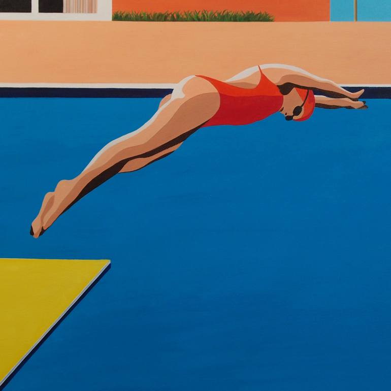 Before Bigger Splash Painting by Trevisan Carlo | Saatchi Art