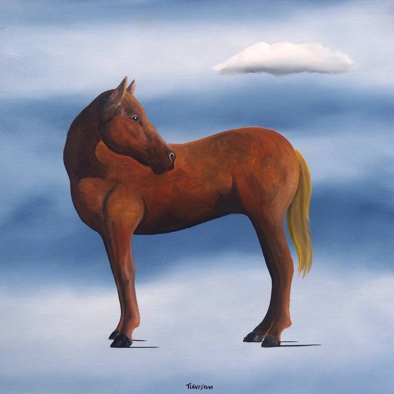 Original Figurative Horse Painting by Trevisan Carlo