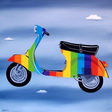 Original Motorcycle Paintings by Trevisan Carlo