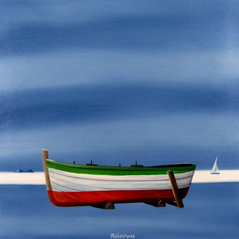 Original Surrealism Seascape Painting by Trevisan Carlo