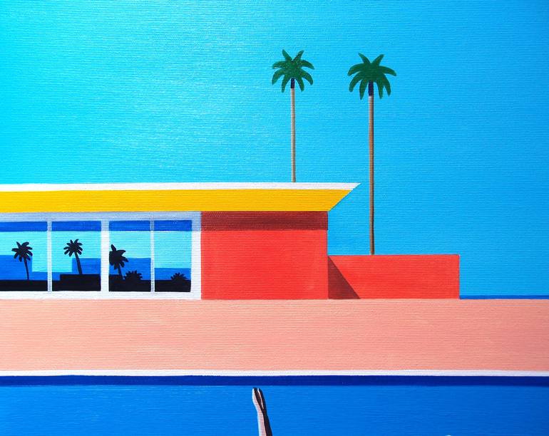 Original Pop Art Architecture Painting by Trevisan Carlo