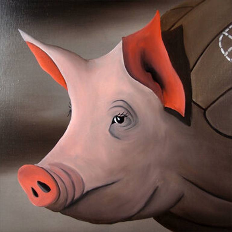 Original Surrealism Animal Painting by Trevisan Carlo