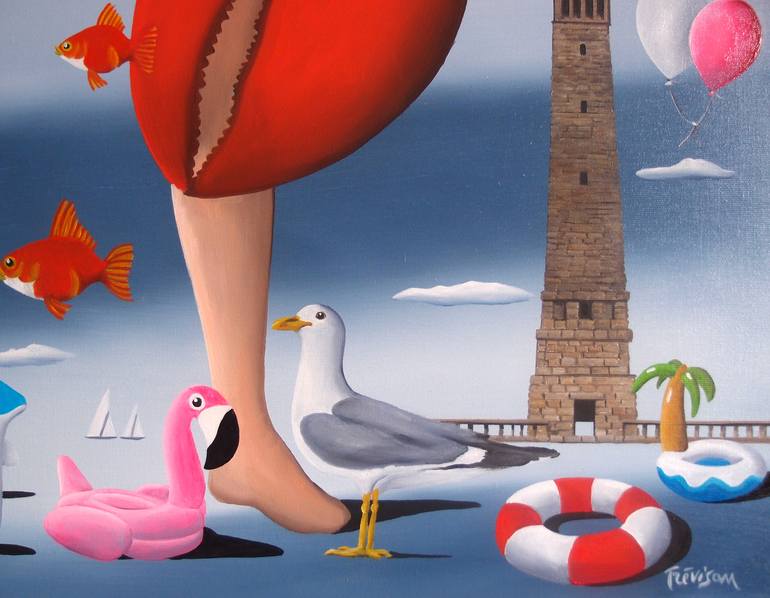 Original Surrealism Fantasy Painting by Trevisan Carlo