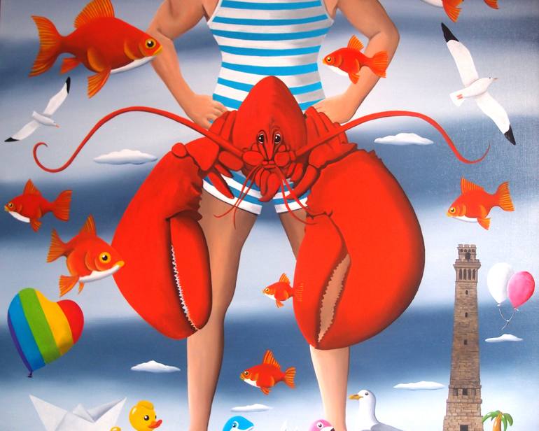 Original Surrealism Fantasy Painting by Trevisan Carlo