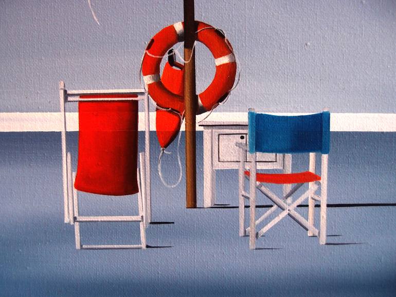 Original Realism Beach Painting by Trevisan Carlo