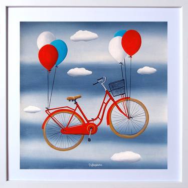 Original Surrealism Bicycle Paintings by Trevisan Carlo