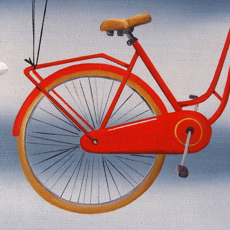Original Surrealism Bicycle Painting by Trevisan Carlo