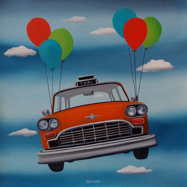 Original Car Painting by Trevisan Carlo