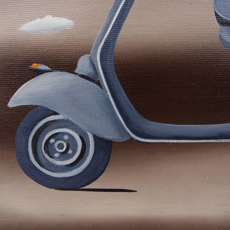 Original Surrealism Motorcycle Painting by Trevisan Carlo