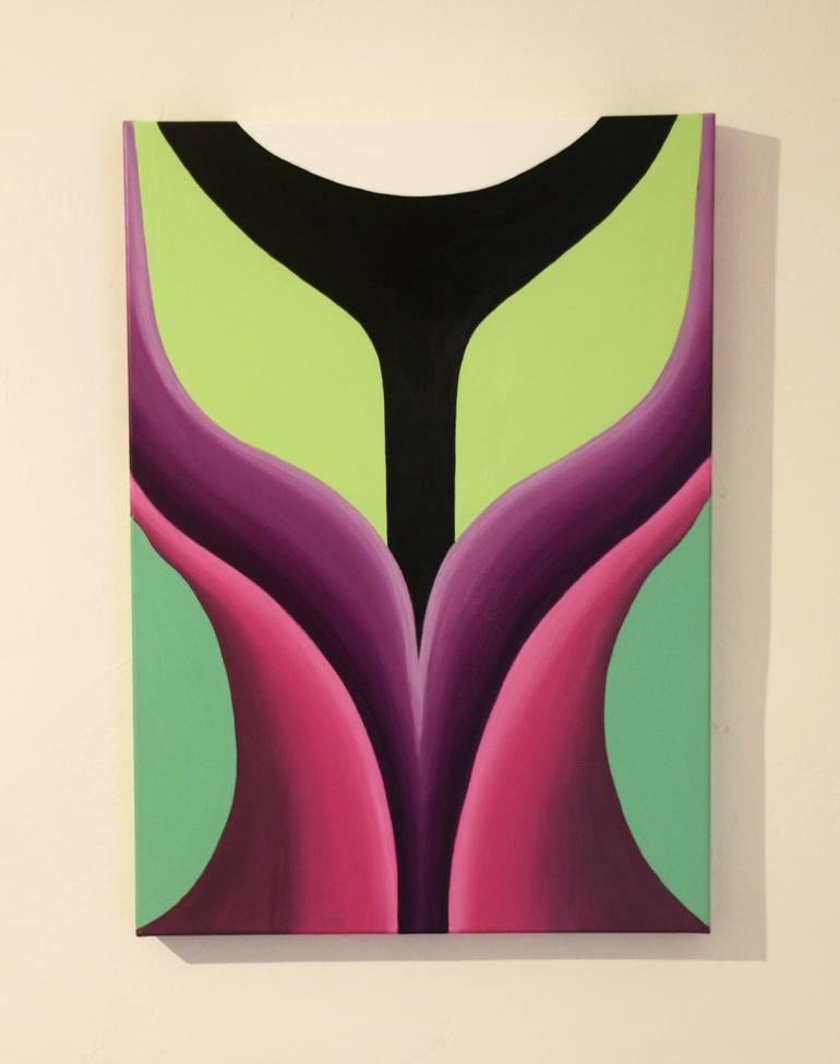 Original Modernism Floral Painting by Paola Adornato