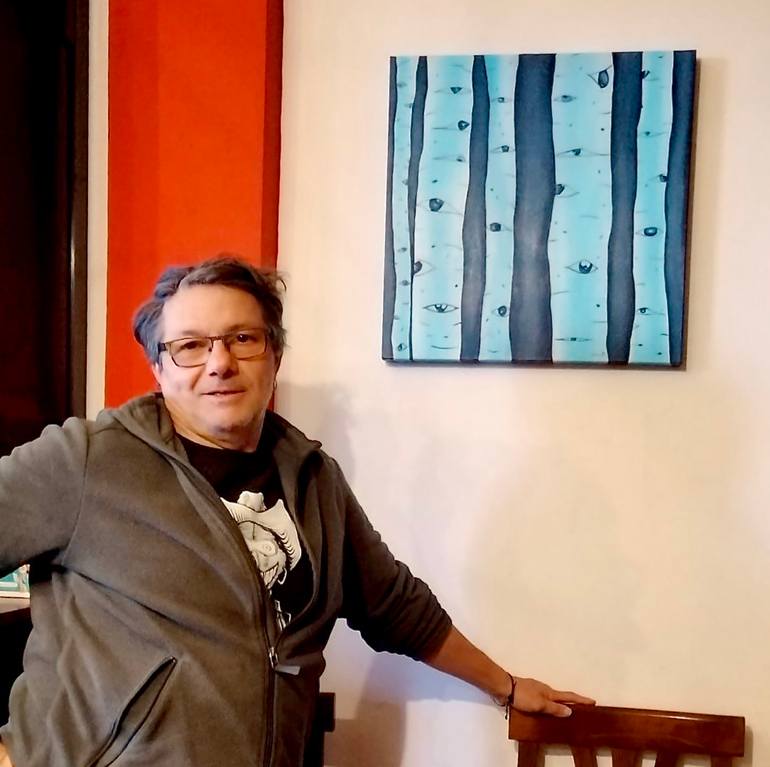 Original Surrealism Nature Painting by Paola Adornato