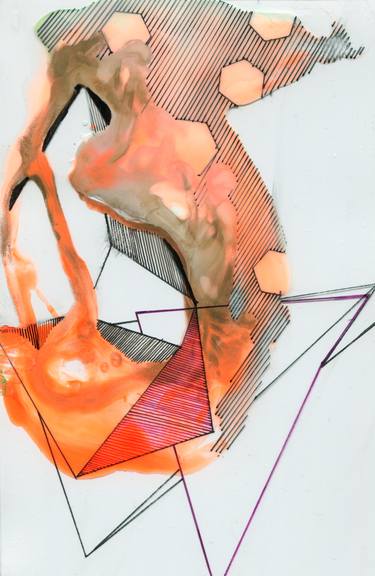 Original Abstract Geometric Drawings by Kim Carlino