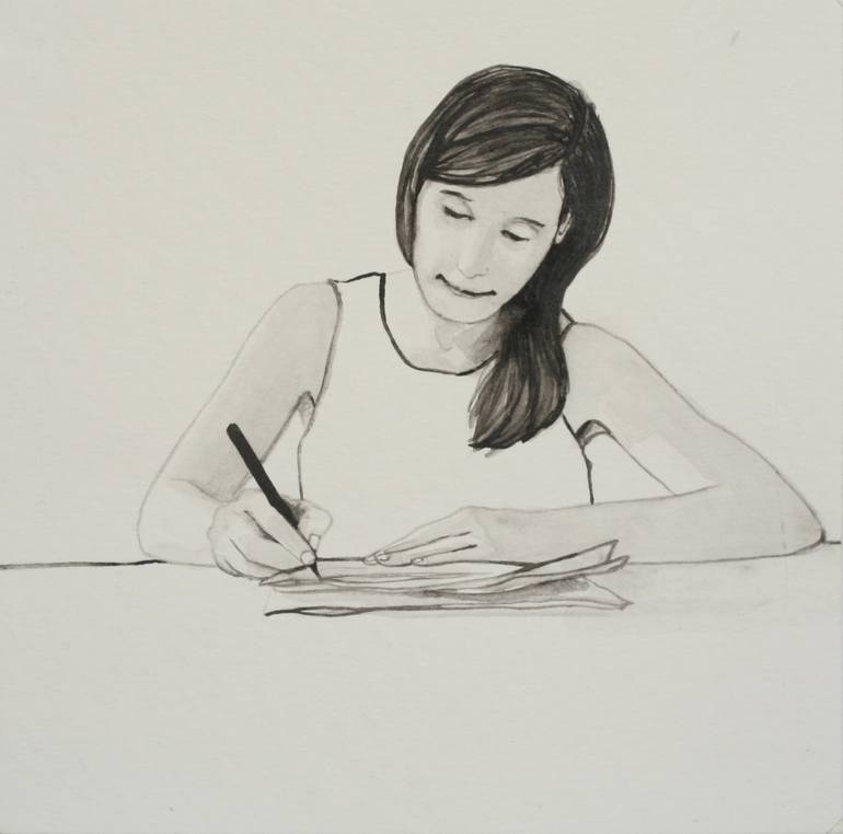 girl writing a letter