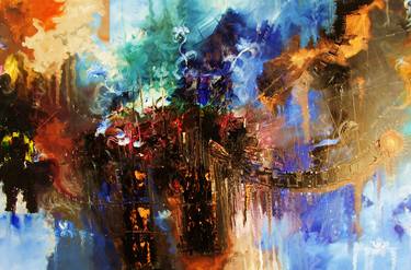 Original Abstract Expressionism Abstract Paintings by Hermes Delicio