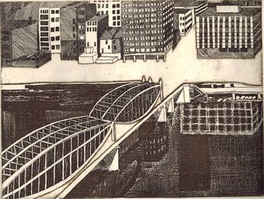 Print of Cities Printmaking by Thomas Norulak