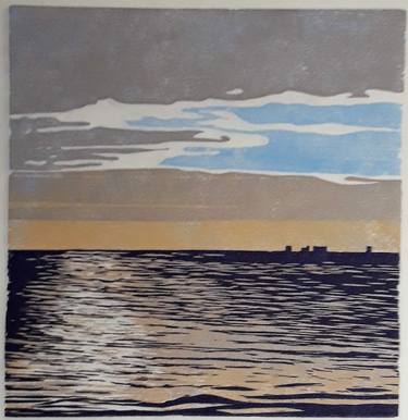 Print of Expressionism Seascape Printmaking by Thomas Norulak