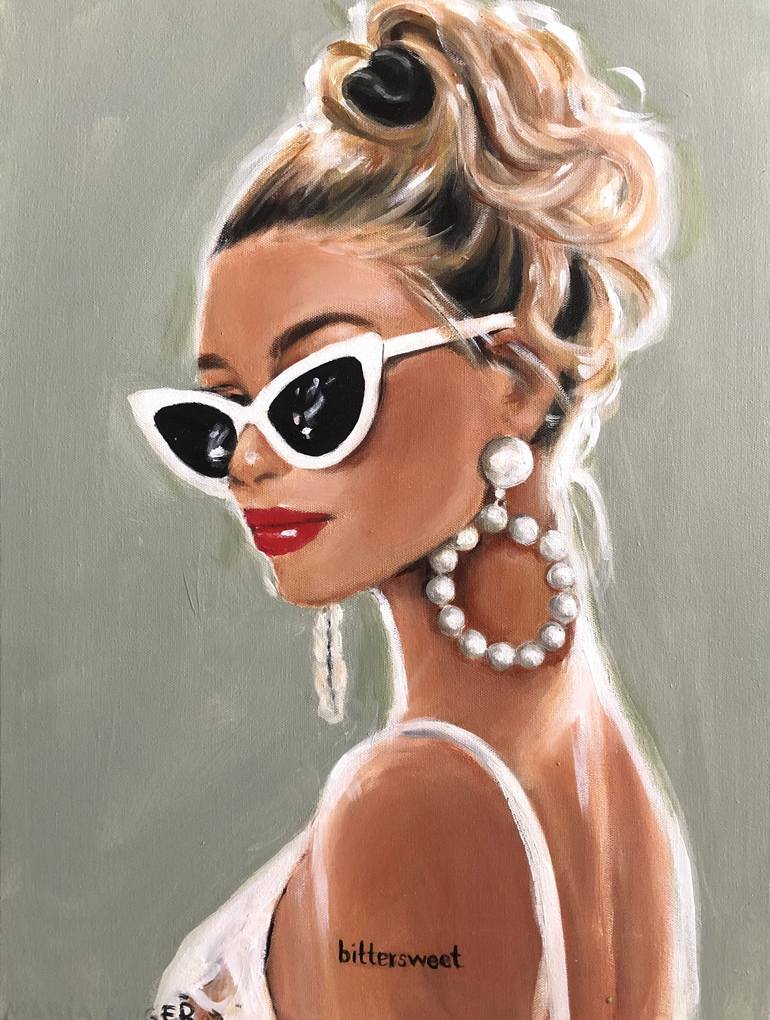 Original Photorealism Women Paintings by Maria Folger